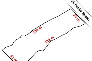 Tanah Di Pantai Seseh, Cemagi 40 Are SHM - Sertifikat Hak Milik