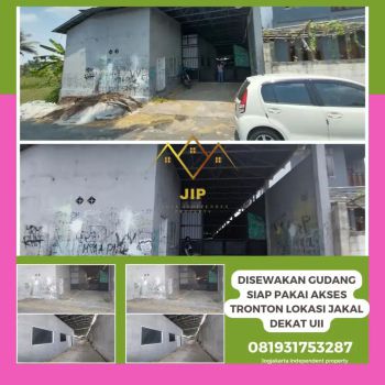 Disewakan gudang siap pakai akses truk lokasi jakal dekat UII