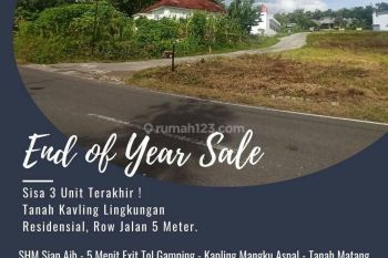 Tanah Gamping Murah 5 Menit Exit Tol Prospek Investasi, Siap Ajb