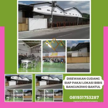 Disewakan gudang siap pakai lokasi bantul