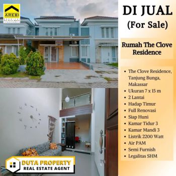 Dijual Rumah Siap Huni The Clove Residence Makassar