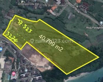 Dijual Tanah Luas Samping Pantai Cocok Untuk Hotel di Nusa Dua