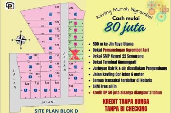 Tanah Kavling Siap Bangun Harga Mulai 80 Juta