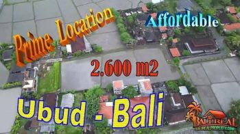 Strategis dekat Monkey Forest 26.8 Are View Sawah Lingkungan Villa