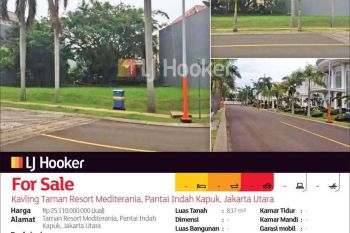 Kavling Taman Resort Mediterania, PIK, Jakarta Utara