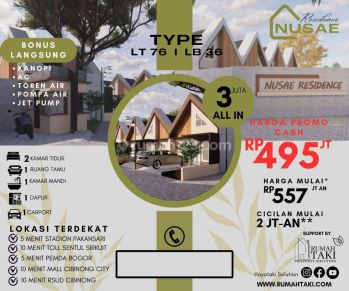 Rumah keren angsuran cuma 3jtaan di cibinong