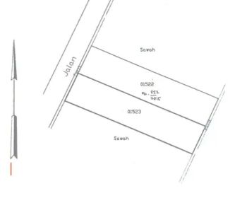 Di Jual sawah LD 13 m, Tepi Aspal, Dekat Bandara YIA