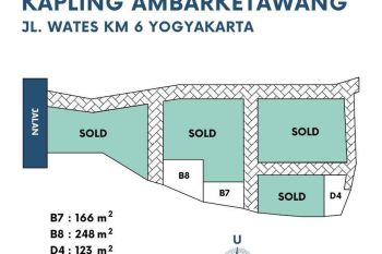 Tanah Gamping Murah; 5 Menit Exit Tol Prospek Investasi, Siap Ajb