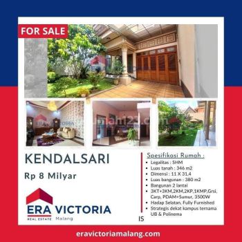 Rumah Mewah & Furnished Bagus di Kendalsari 2 Lantai SHM Selatan