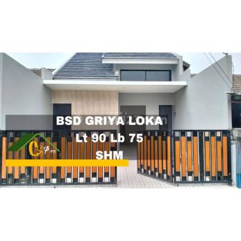 Rumah 1 Lantai Dekat Pasmod Bsd Griya Loka