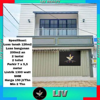 Disewakan ruko baru 2 lantai dan strategis.