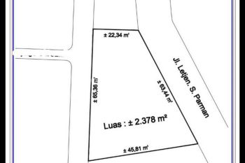 Tanah Komersial Depan Untar di Jl. S Parman, Jakarta Barat