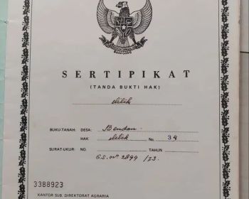 Sell Tanah: Dijual BU sawah SHM