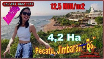 Tanah Tebing Langsung Pantai di Pecatu Akses Aspal 6 Meter