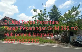 Tanah Pekarangan SHM LT 395 m2