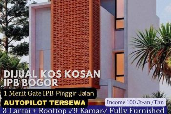 DIJUAL KOS KOSAN BOGOR SHM Dekat IPB Dramaga, PINGGIR JL 300meter Gate Kampus,