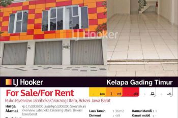 Ruko Riverview Jababeka Cikarang Utara, Bekasi Jawa Barat