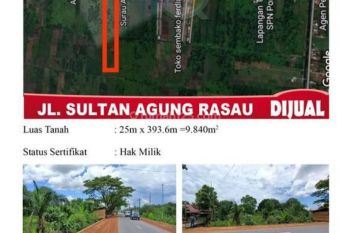 DIJUAL TANAH TEPI JALAN RAYA RASAU