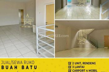200 Jt Disewakan Ruko 3 Lantai di Buah Batu Carport Masuk 4 Mobil