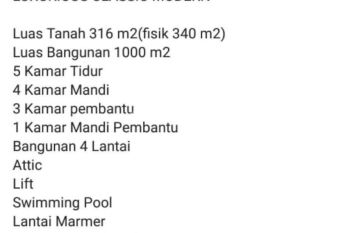 Rumah Mewah di dekat SCBD &amp; Senopati Raya