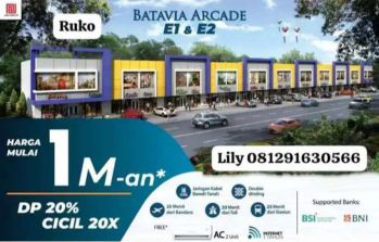 Ruko dijual batavia arcade grand Batavia Tangerang pasar Kemis