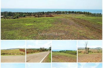 Tanah siap Bangun view pantai di Jl. Raya nasional lintas Selatan Jawa barat