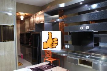 studio mewah dengan balkon besar lokasi sebelah mall lenmarc