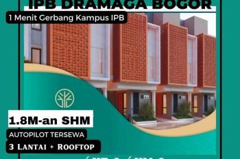 JUAL RUMAH KOST BOGOR SHM Dekat IPB Dramaga, PINGGIR JL 1 menit Gate Kampus, 9KT