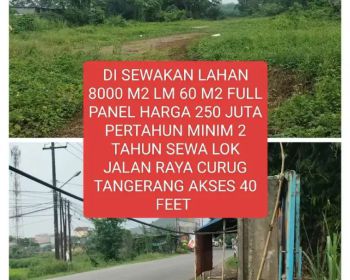 Di sewakan lahan kosong full panel