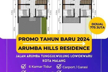 Rumah Daerah Tunggulwulung Kota Malang Harga Murah Promo Tahun Baru 2024