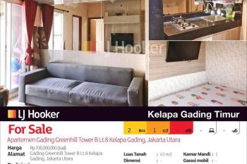 Apartemen Gading Greenhill Tower B Lt.8 Kelapa Gading, Jakarta Utara