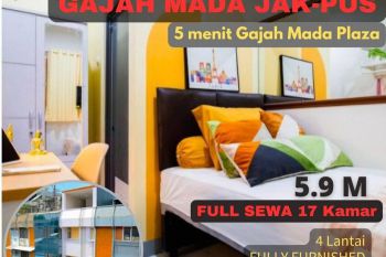 Dijual RUMAH KOS 17 Kamar Full Tersewa, 1 menit Jl Raya GAJAH MADA Fully 5 menit