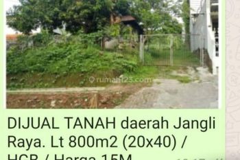 Tanah Di Jangli Raya Semarang Jawa Tengah