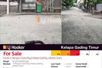 Tanah Jl. Bangun Cipta Raya Kelapa Gading, Jakarta Utara