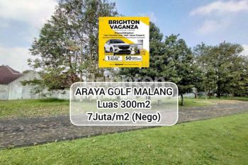 TANAH LUAS 300M2 di VILLA GOLF ARAYA MALANG