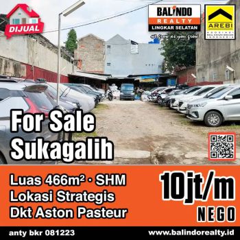 JUAL CEPAT TANAH SHM JL SUKAGALIH SUKAJADI