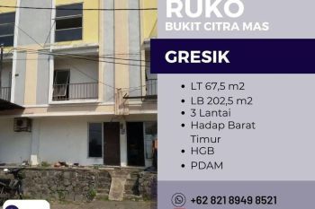 Dijual Ruko Bukit Citra Mas di Area Komersial Hanya 5 Menit dari Tol di Gresik –