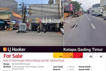 Ruko Jl. Pecenongan Kebon Kelapa, Gambir, Jakarta Pusat