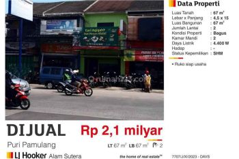 Ruko Daerah Puri Pamulang Tangerang Selatan