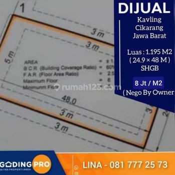 Dijual dan Disewakan Kavling Komersial Deltamas, Cikarang