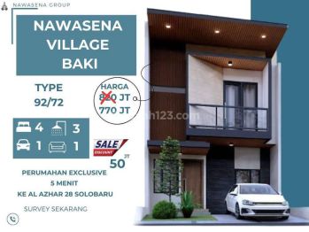 RUMAH PREMIUM ARAH SOLOBARU RUMAH 2 LANTAI DEKAT AL AZHAR 28 SOLOBARU SUKOHARJO