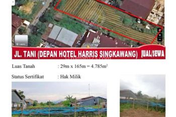 DISEWAKAN TANAH JALAN TANI (DEPAN HOTRL HARRIS SINGKAWANG)
