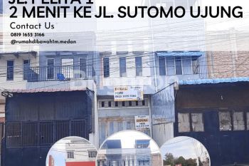RUKO INTI KOTA  JL  PELITA 1 DEPAN ALFAMIDI 2 MENIT KE  JL SUTOMO  UJUNG
