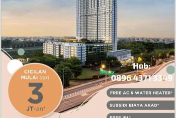 DIJUAL CEPAT, MURAH APARTEMEN WEST VISTA, UK 30,2meter. TYPE STUDIO. LANGSUNG