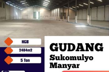 Disewakan Gudang Sukomulyo  Manyar Bebas Banjir Gresik – The EdGe