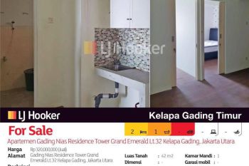Apartemen Gading Nias Residence Tower Grand Emerald Lt.32 Kelapa Gading, Jakarta