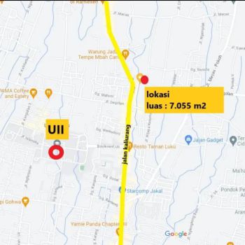 Dijual Tanah SHM 7.055 m² dekat UII jogja