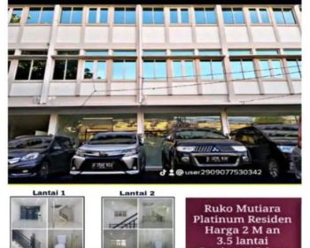 Sewa 2 Unit Ruko 3,5 LT Lokasi Strategis, Row Jalan Luas, Akses Mudah di Bekasi