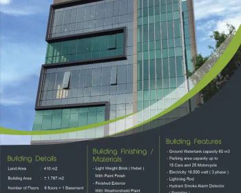 Dijual Gedung Brand New Mampang Prapatan Raya 6lt + Basement 2 lift Du