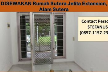 Disewakan Rumah Sutera Jelita Extension di Perumahan Alam Sutera, Tangerang